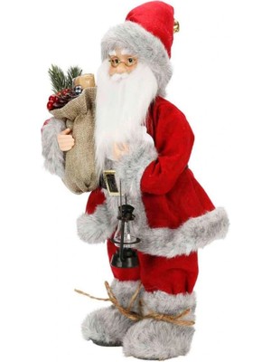 NW NessiWorld Gri Kürklü Dekoratif Biblo 41 cm