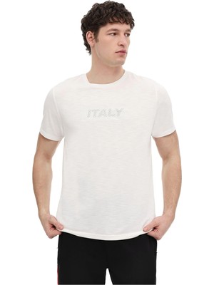 Lumberjack ml Slate 11ITL1209 6fx Ekru Erkek Kısa Kol T-Shirt