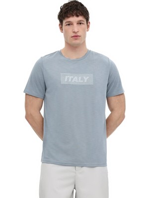 Lumberjack ml Slate 11ITL1209 6fx Mavi Erkek Kısa Kol T-Shirt