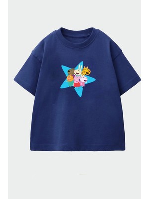 Monila Kız Çocuk Pamuklu Bisiklet Yaka T-Shirt