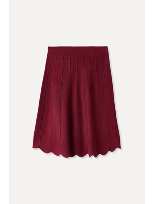 Nervür Dikiş Detaylı Mini Etek