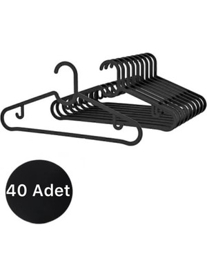 40 Adet Elbise Askısı Seti, Güçlü ve Kullanışlı Saklama Çözümü