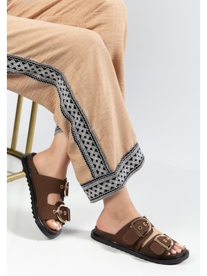 Suins Shoes Suins Barbara Model Çift Tabanlı Ortopedik Kadın Terlik