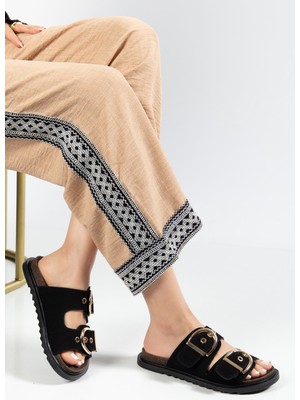 Suins Shoes Suins Barbara Model Çift Tabanlı Ortopedik Kadın Terlik