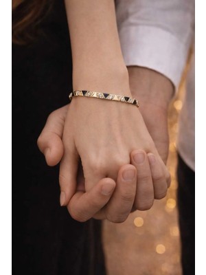 Nati Co Lüks Üç Renkli Örgü Zincir Kadın Kolye