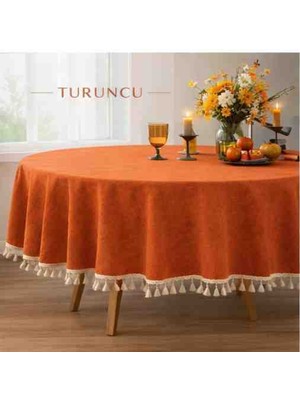 Ayzen Home Püskül Detaylı Su Itme Özelliğine Sahip Duck Kumastan Masa Örtüsü 6 Adet Değişik Ölçü Vardır (Kişiye Özel Ölçü Alınır Hazırlanır)