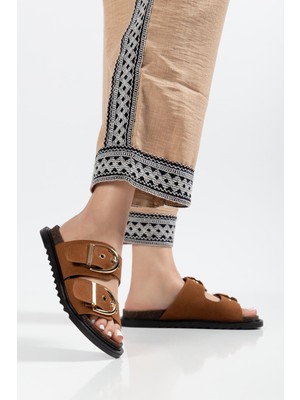 Suins Shoes Suins Barbara Model Çift Tabanlı Ortopedik Kadın Terlik