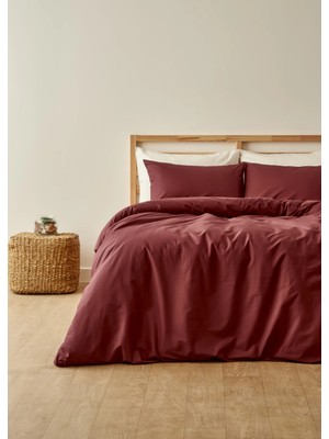 Bella Maison %100 Pamuk Tamara Tek Kişilik Nevresim Takımı Bordo (160X220 Cm)