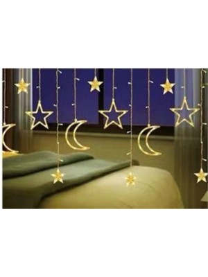 Similar Ay Yıldız Perde LED Gün Işığı 12 Saçaklı