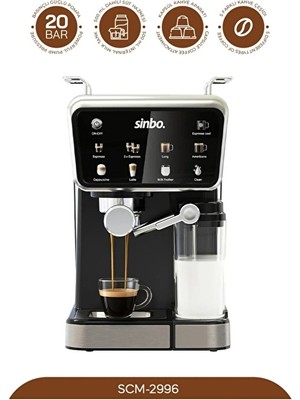 Sinbo Espresso Makinesi SCM-2996 2 Adet