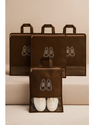 5'li Seyahat Ayakkabı Saklama Çantası, Düzenleyici ve Taşıma Kolay
