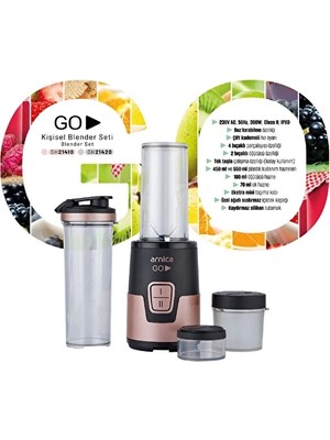 Arnica GH21410 Go Kişisel Blender Rose 2 Adet