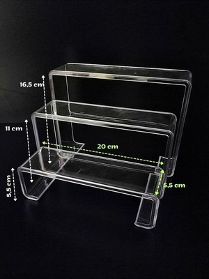 Şeffaf 3'lü Merdiven ve Ayakkabı Standı Seti, Modern Düzenleyici