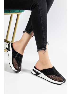 Suins Shoes Suins Meyz Model Taş Işlemeli Fileli Terlik