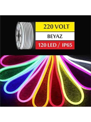 Noas Amber Renk 220 Volt Neon LED Hortum 8 Watt 120 LED 1 Metre