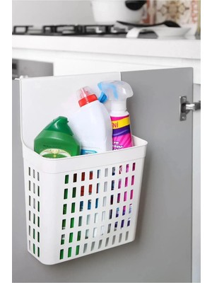 Iki Adet Dolap Kapağına Asılan Deterjanlık Sünger ve Tel Koyma Askısı