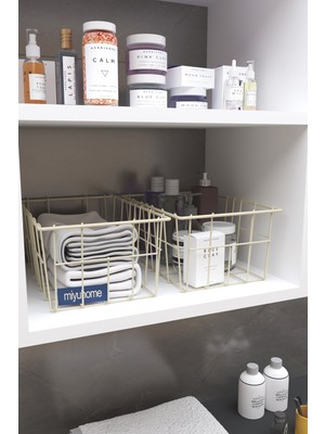2'li Büyük Boy Lüks Metal Mutfak ve Banyo Organizer Meyve Sepeti