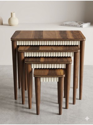 Hdb Home Vera Dörtlü Zigon Ceviz Kaplama