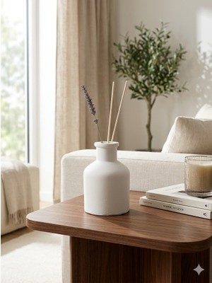 El Yapımı Taş Tozu Dekoratif Düz Vazo Hediyelik Modern Salon ve Ev Dekorasyon Objesi