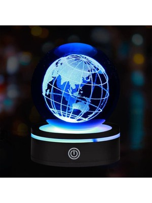 Similar Dünya Tasarımlı USB Li Dönen Cam Küre