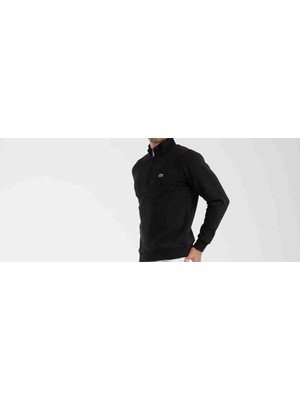 Lacoste Fermuar Yaka Regular Fit Siyah Erkek Sweatshirt