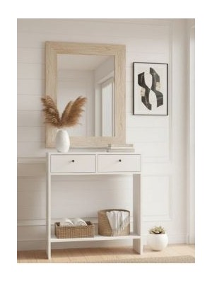 Büyük Kahve Köşesi & Dresuar Petek Üstü Beyaz