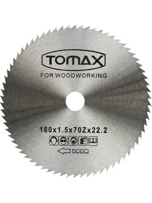 Similar Ağaç Daire Testeresi (Elmassız) 180X1,5 Diş 70Z