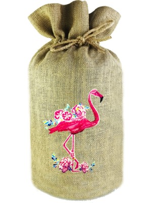 Şık ve Dayanıklı Jüt Damacana Kılıfı, Güzel Flamingo Desenli Tasarım