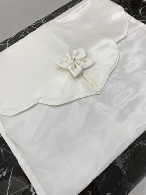 Inci Işlemeli Monaray Parlak Saten Çeyizlik Zarf Bohça