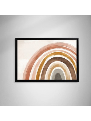 Ahsenico Harmony Arc – Renklerin Sessiz Uyumu-Çerçeveli Kanvas Tablo