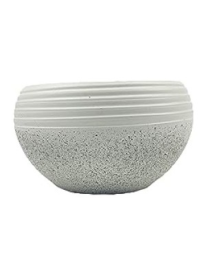 MarkEntegra Beyaz Granit Küp Saksı, Ev Dekorasyonu Için Şık Seçenek