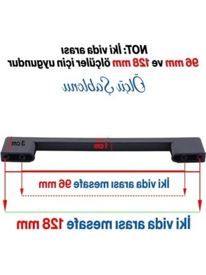 MarkEntegra 20 Adet Siyah Sert Plastik Mutfak Çekmece Kulpları