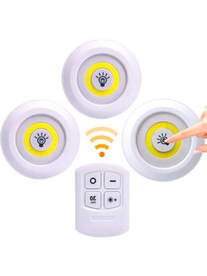 MarkEntegra Kablosuz 3 LED Aydınlatma - Pille Çalışan Yapışkanlı