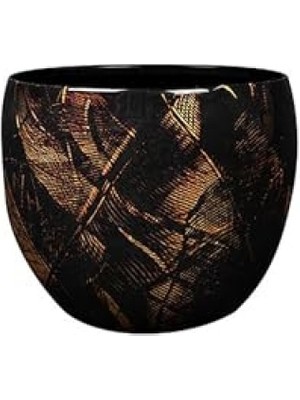 MarkEntegra Siyah Metal Saksı - 15X12 cm
