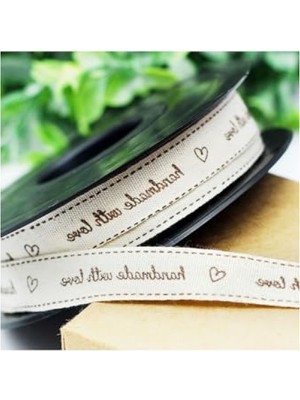 MarkEntegra Natürel Pamuk Şerit, Handmade, 1.5 cm x 2 Metre