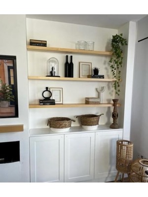 MarkEntegra 3 Adet Modern Çam Duvar Rafı