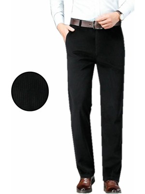 bilqasmi Erkek Klasik Kesim Kadife Pantolon Düz Paça Kışlık