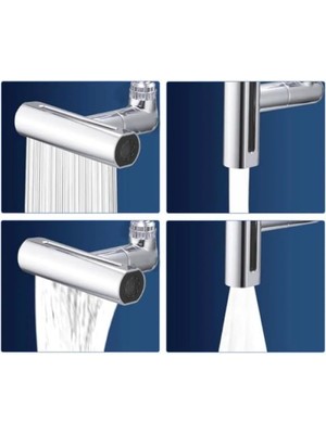 MarkEntegra Ayarlanabilir Şelale Mutfak Musluk Başlığı, 4 Modlu Su Tasarrufu