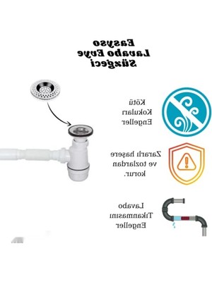 MarkEntegra Paslanmaz Çelik Mutfak Lavabo Gider Süzgeci, 2 Adet