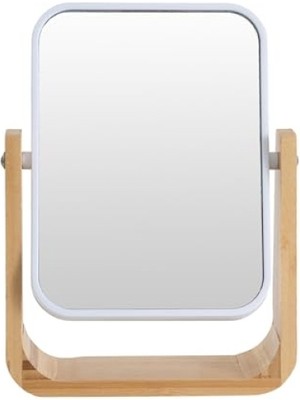 MarkEntegra Büyüteçli Ayna, 16 x 5.8 x 21.8 Cm, Boho Bambu Tasarım