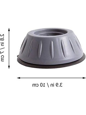 MarkEntegra Titreşim Önleyici Çamaşır Makinesi Ayak Stoperi, Gri, 4 Lü Set