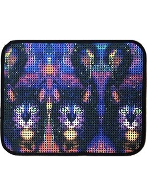 MarkEntegra Elekli Desenli Kedi Tuvalet Önü Paspası 60 x 45 cm