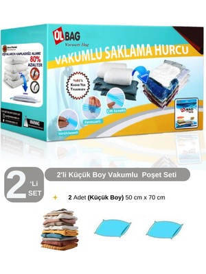 Vakumlu Poşet Seti 2'li, 50X70 Cm, Araç Bagajı ve Seyahat Için