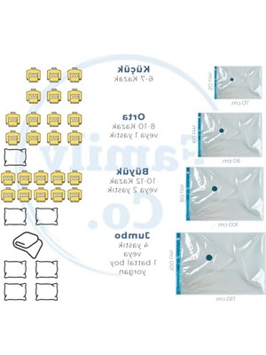 MarkEntegra Hava Geçirmez Vakumlu Poşet Seti, 5 Parça