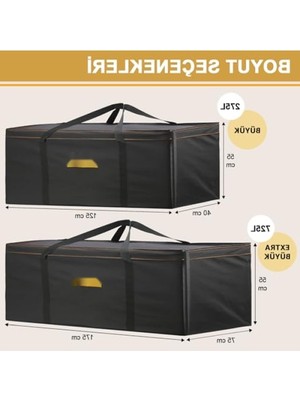 MarkEntegra Büyük Boy Bahçe Mobilya Yastığı Saklama Çantası - Su Geçirmez Hurç