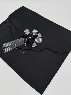 Işlemeli Monaray Parlak Saten Çeyizlik Zarf Bohça