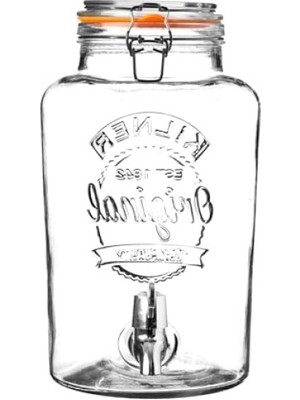 MarkEntegra 5 Litre Kapasiteli Şeffaf Cam Içecek Dağıtıcı