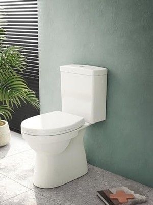 MarkEntegra Yavaş Kapanır Duroplast Klozet Kapağı, Metal Menteşeli, Beyaz