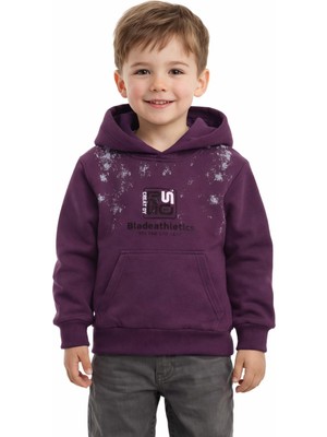 Baglan Erkek Çocuk Önü Arkası Baskılı Kapüşonlu Sweatshirt BGL-ST05246