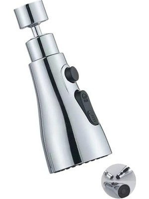 MarkEntegra 3 Fonksiyonlu Mutfak Musluk Başlığı - 360 Derece Döner, Su Tasarruflu